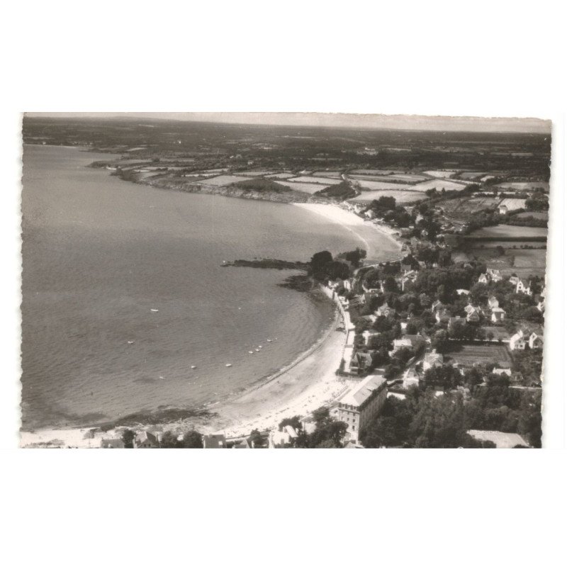 CONCARNEAU: plage de sables blancs et plage de cornouailles vue aérienne 10x15 - très bon état