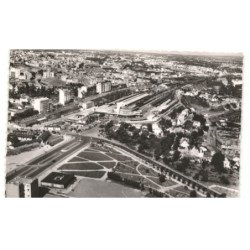 BREST: la gare et le boulevard de la gare vue aérienne 10x15 - très bon état