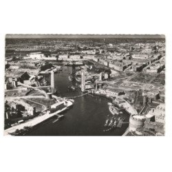 BREST: la penfeld et le pont national vue aérienne 10x15 - très bon état