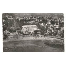 CONCARNEAU: hôtel de cornouailles et la plage vue aérienne 10x15 - très bon état
