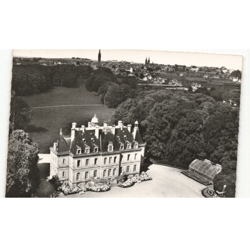 SAINT-POL-de-LEON: château de kernevez vue aérienne 10x15 - très bon état