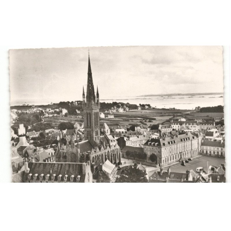 SAINT-POL-de-LEON: chapelle notre-dame du kreisker vue aérienne 10x15 - très bon état