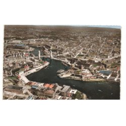 BREST: le penfeld et le pont national vue aérienne 10x15 - très bon état