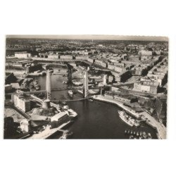 BREST: le pont national et la rue de siam vue aérienne 10x15 - très bon état