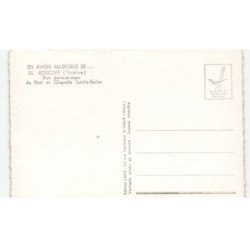 ROSCOFF: port et chapelle sainte-barbe vue aérienne 10x15 - très bon état