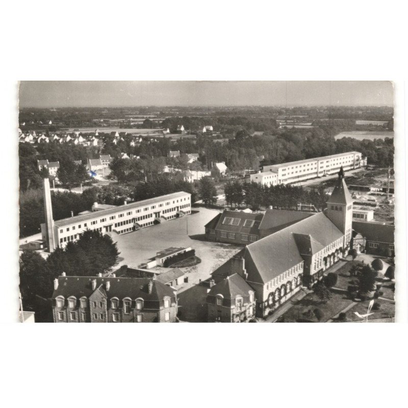PONT-L'ABBE: le lycée vue aérienne 10x15 - très bon état