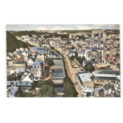 QUIMPER: les ponts sur l'odet et la cathédrale vue aérienne 10x15 - très bon état