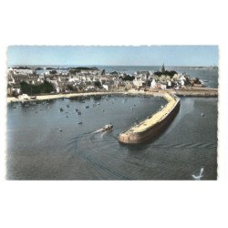 ROSCOFF: vue du port vue aérienne 10x15 - très bon état