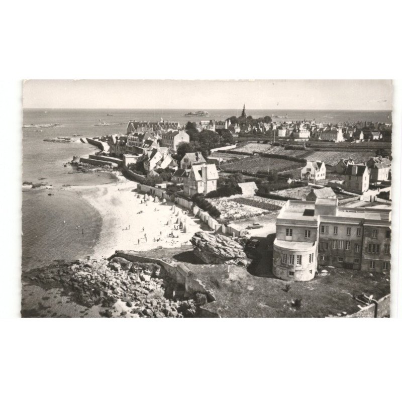 ROSCOFF: institut bagot vue aérienne 10x15 - très bon état