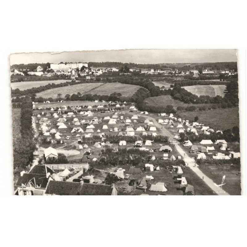CONCARNEAU: camping des blancs sablons sur la cité vue aérienne 10x15 - très bon état