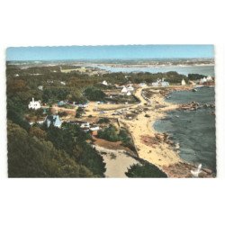 CONCARNEAU - LE CABELLOU: la côte sauvage et avenue des deux plages vue aérienne 10x15 - très bon état