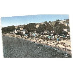 CONCARNEAU: camping des falaises en bordure de la plage des grands sables blancs vue aérienne 10x15 - très bon état