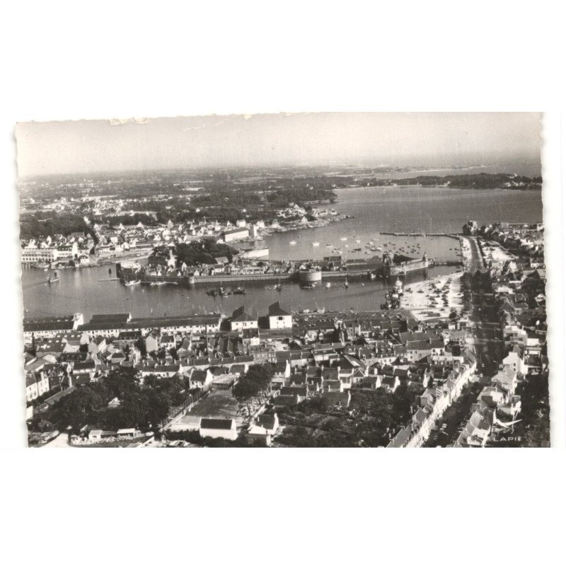 CONCARNEAU: port de pêche et de plaisance vue aérienne 10x15 - très bon état