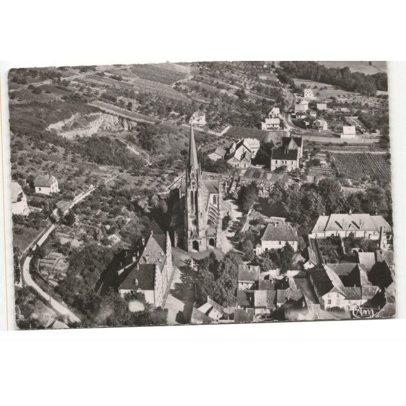 MUTZIG: l'église, les écoles, l'hôpital vue aérienne 10X15 - très bon état