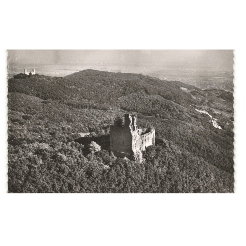 environs de BARR: château de spesbourg et andlau vue aérienne 10X15 - très bon état