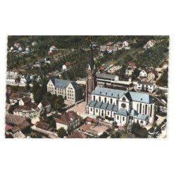 MUTZIG: l'église et les écoles vue aérienne 10X15 - très bon état