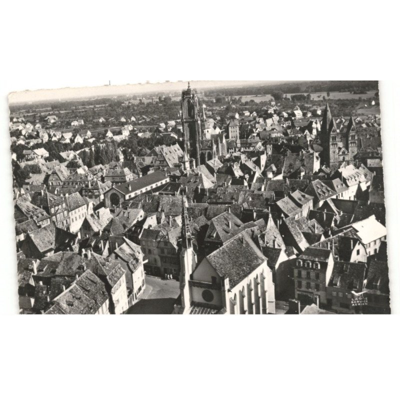 SELESTAT: les églises vue aérienne 10X15 - très bon état