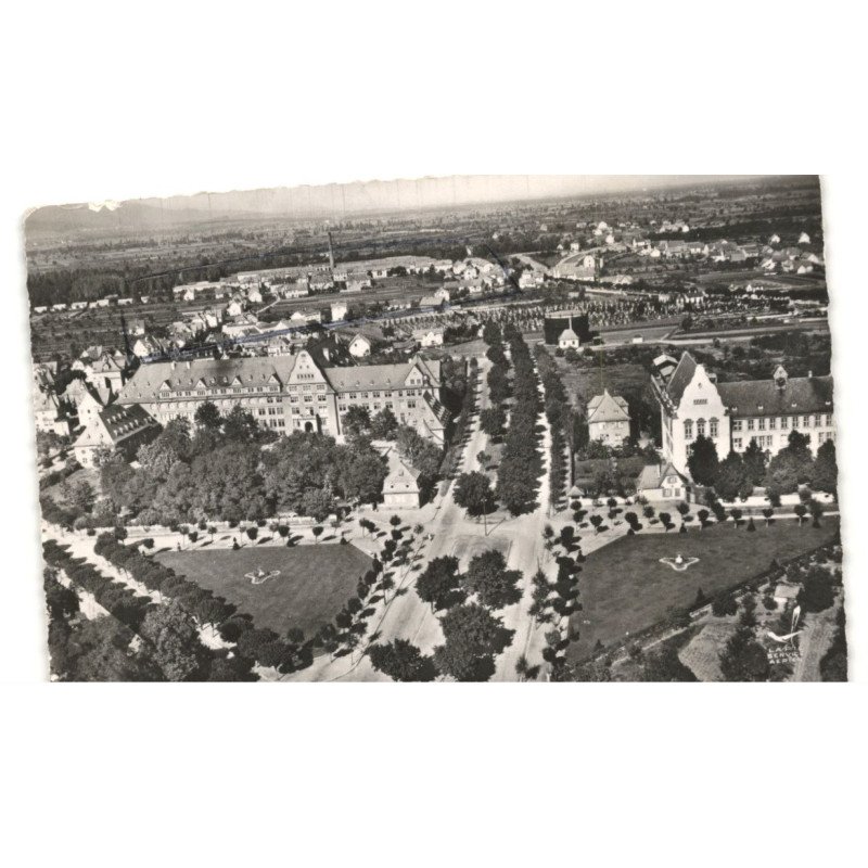 SELESTAT: école normale et collège vue aérienne 10X15 - très bon état