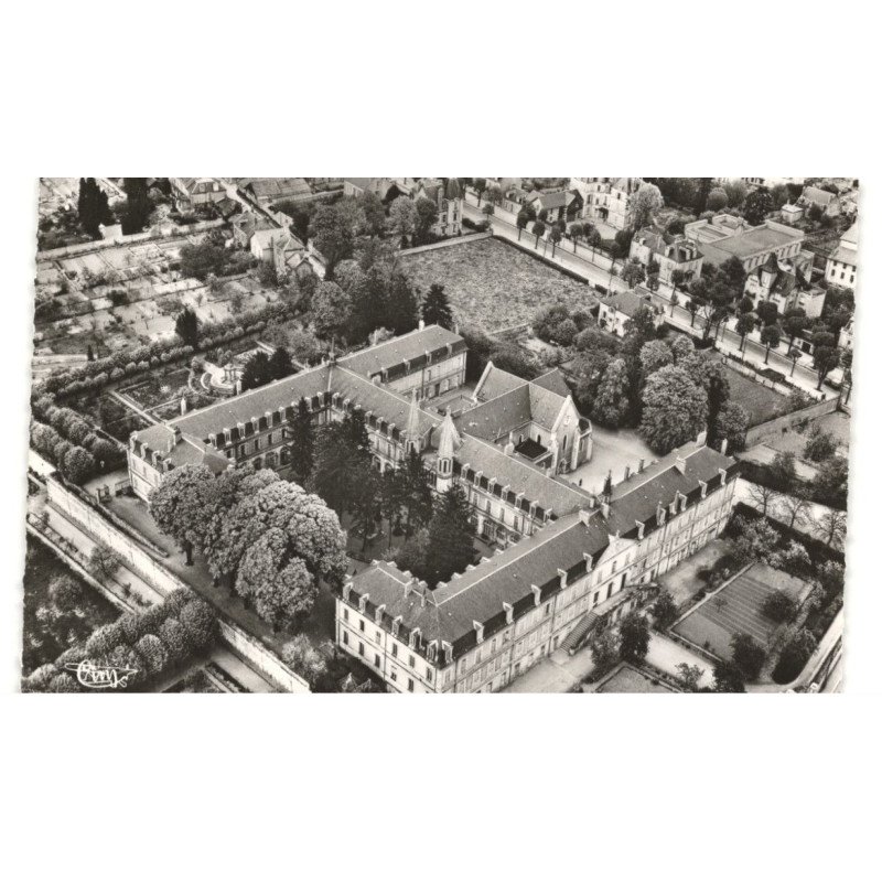 NEVERS: maison mère des soeurs de la charité de nevers, couvent saint-gildard vue aérienne 10x15 - très bon état