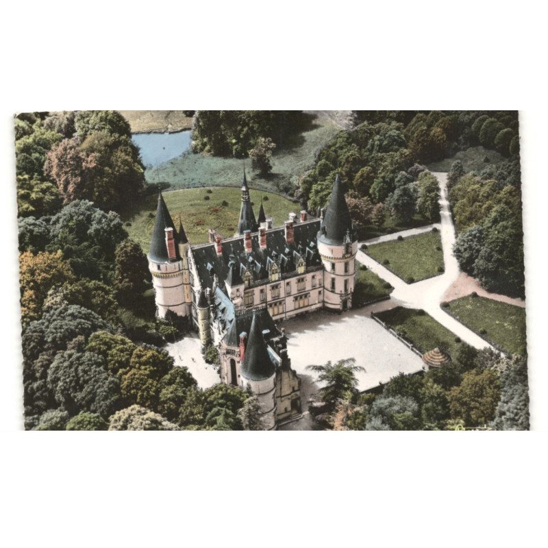 POUILLY-sur-LOIRE: château de nozet vue aérienne 10x15 - très bon état