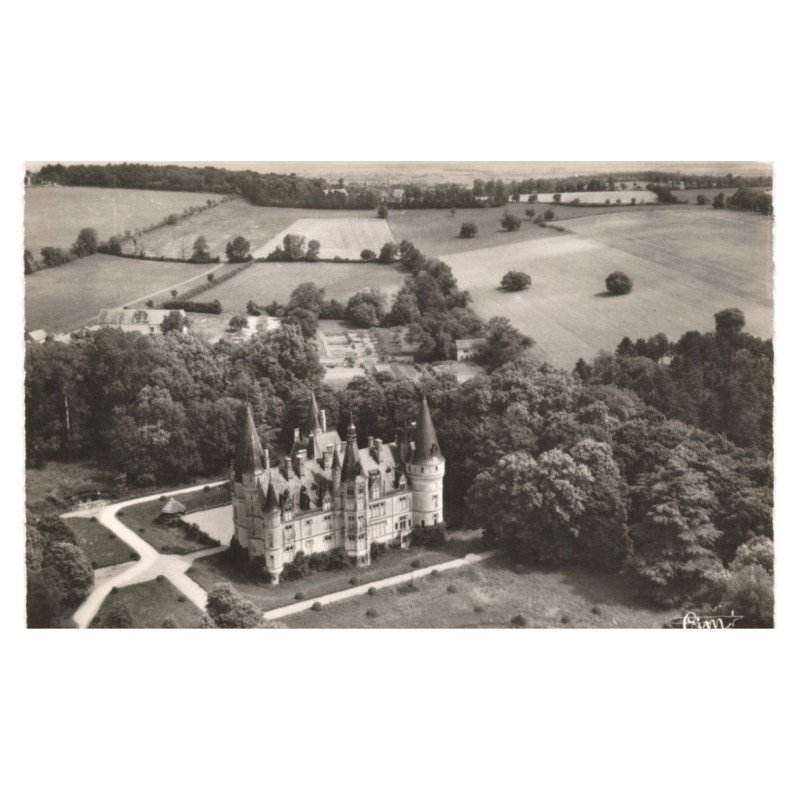 POUILLY-sur-LOIRE: château du nozet vue aérienne 10x15 - très bon état