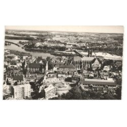 NEVERS: vue sur le palais dural et la cathédrale vue aérienne 10x15 - très bon état