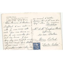 NEVERS: place carnot, caisse d'epargne, palais ducal, hôtel de ville vue aérienne 10x15 - état