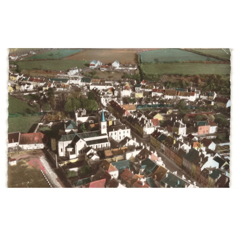 CHATILLON-en-BAZOIS: le centre vue aérienne 10x15 - très bon état