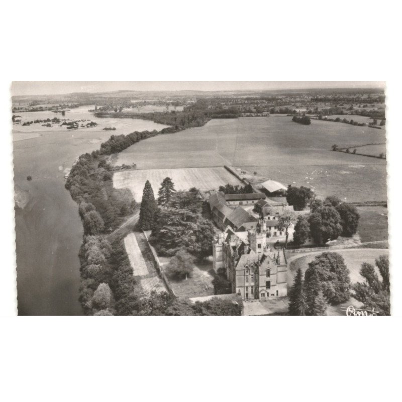 LA CHARITE-sur-LOIRE: château de mouron vue aérienne 10x15 - très bon état