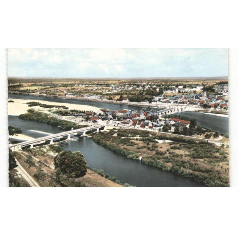 LA CHARITE-sur-LOIRE: le faubourg de loire vue aérienne 10x15 - très bon état