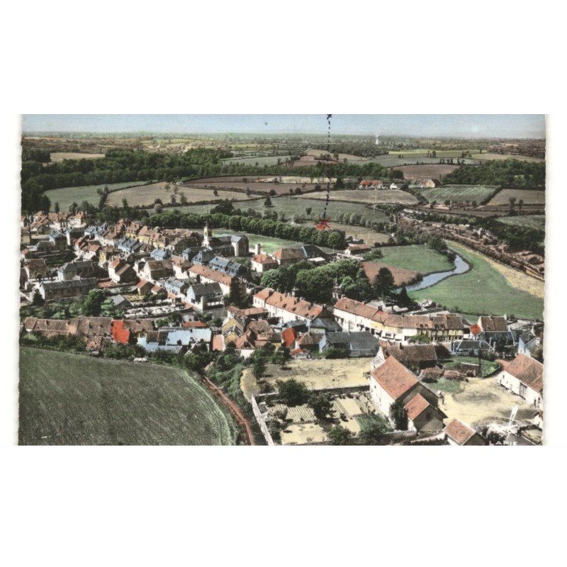 CHATILLON-en-BAZOIS: vue générale vue aérienne 10x15 - très bon état