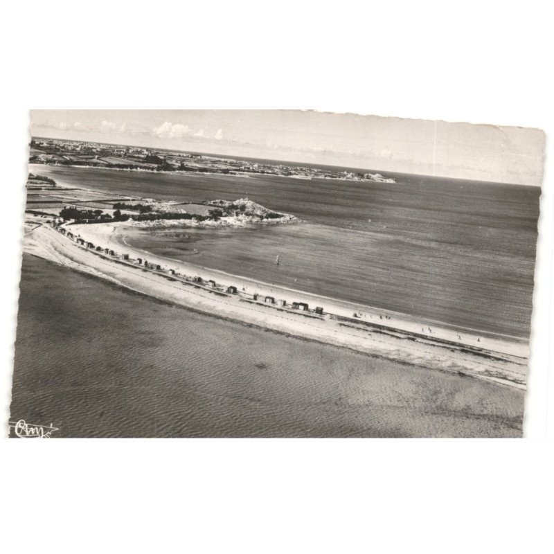SAINT-POL-de-LEON: les plages de saint-pol-de-léon et le fer à cheval vue aérienne 10x15 - état