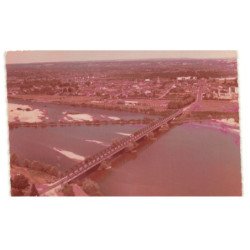 FOURCHAMBAULT: le pont de loire et panorama sur la ville vue aérienne 10x15 - très bon état