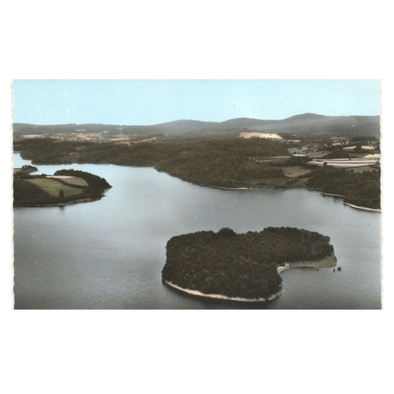CHAUMECON: barrage du bois vue aérienne 10x15 - très bon état