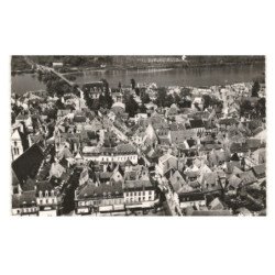 COSNE: panorama sur la loire vue aérienne 10x15 - très bon état