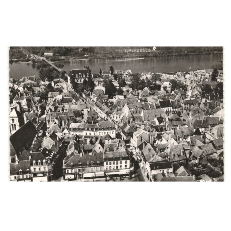 COSNE: panorama sur la loire vue aérienne 10x15 - très bon état
