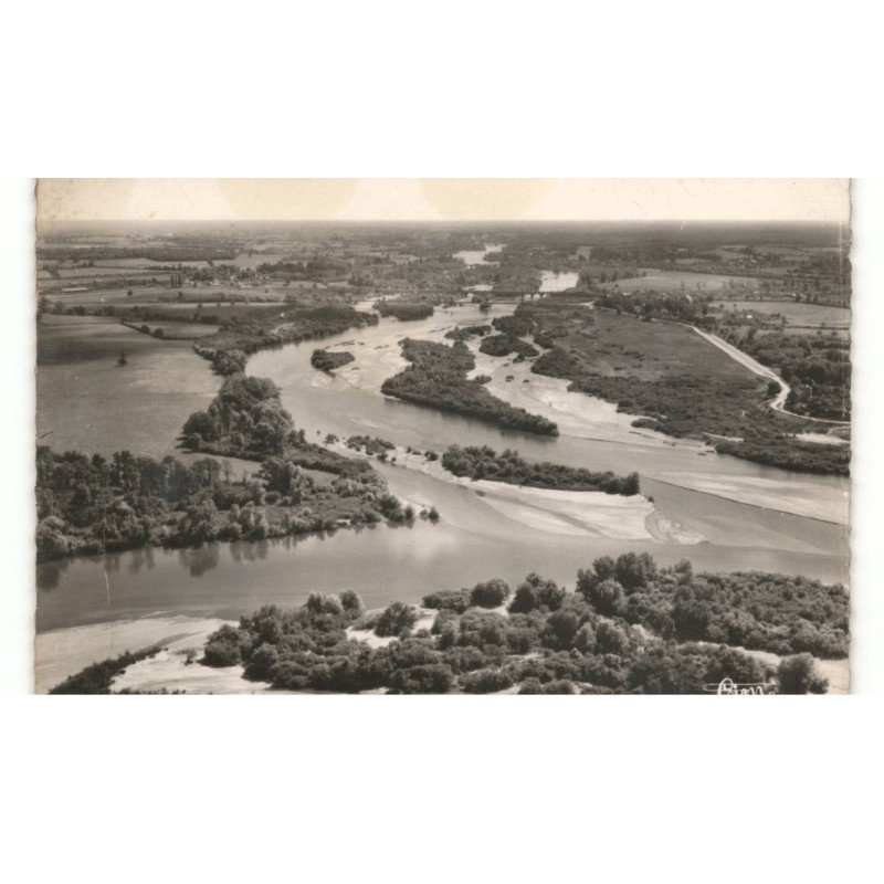 BEC-D'ALLIER: confluent de la loire et de l'allier vue aérienne 10x15 - très bon état