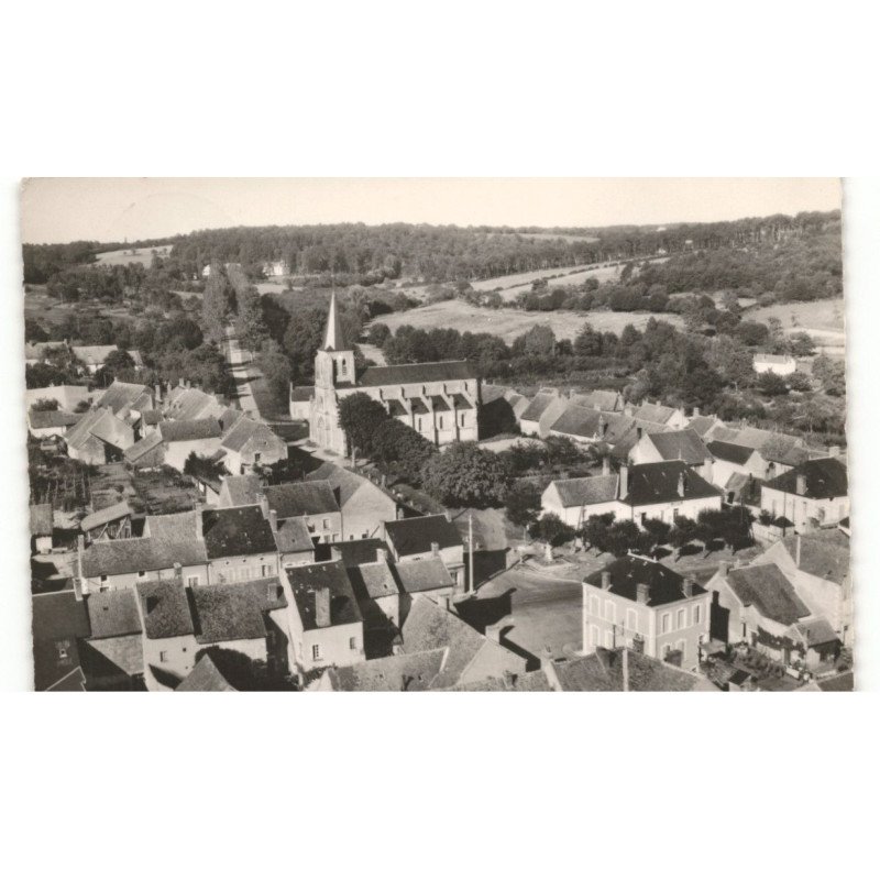 ARQUIAN: place de la poste, allée du château, place de l'église vue aérienne 10x15 - très bon état