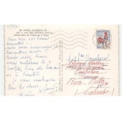 LAC DES SETTONS: embarcadère de l'hôtel de la place vue aérienne 10x15 - très bon état