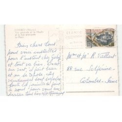 DORNECY: vue générale et le moulin et la rue principale, la place vue aérienne 10x15 - très bon état