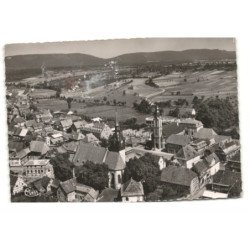 SOULTZ-sous-FORÊTS: centre du village vue aérienne 10X15 - état (dos arraché)