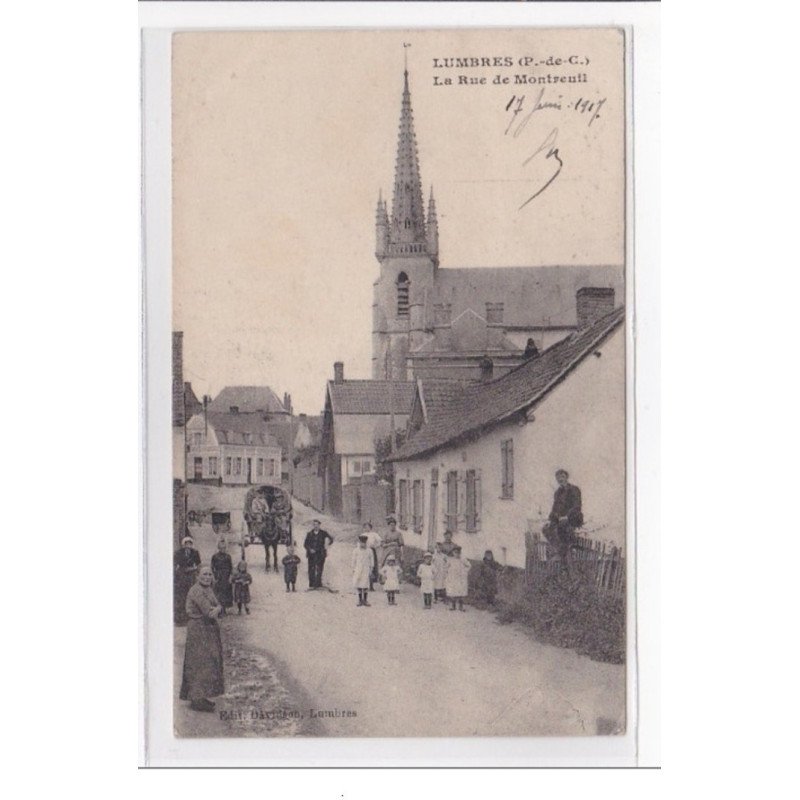 LUMBRES : la rue de montreuil - tres bon etat