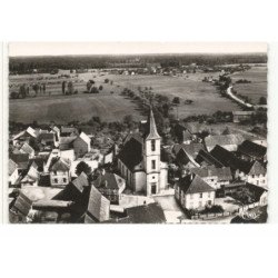 MATZENHEIM: vue panoramique, le centre, l'église vue aérienne 10X15 - très bon état