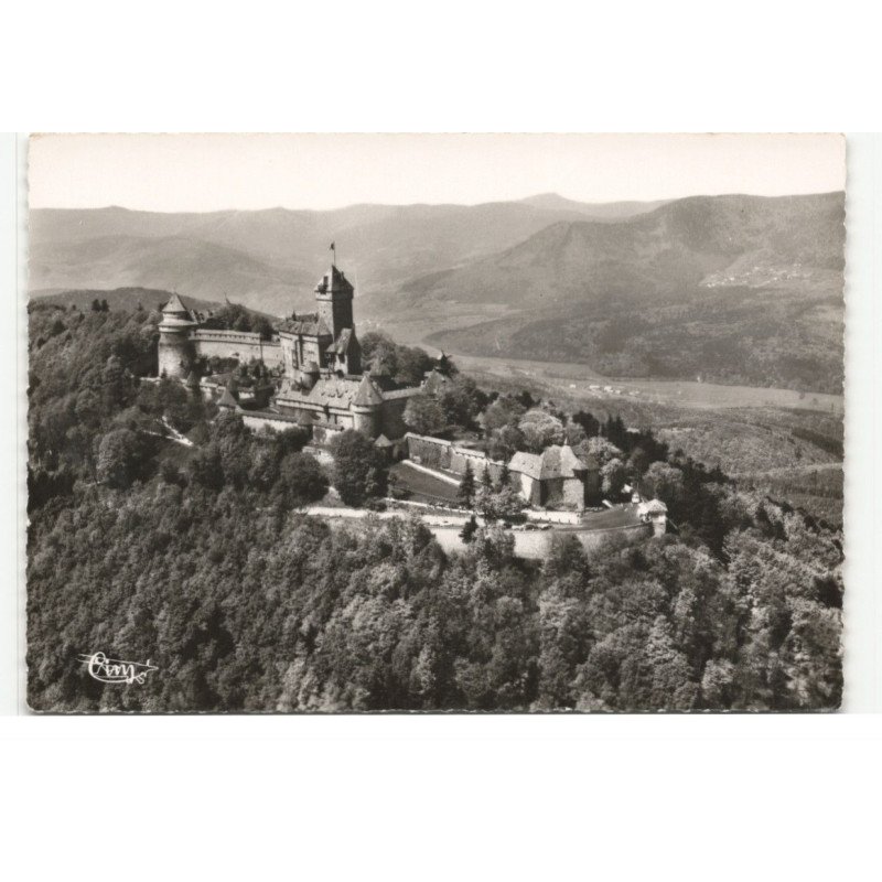 HAUT-KOERNIGSBOURG: vue sur le château vue aérienne 10X15 - très bon état