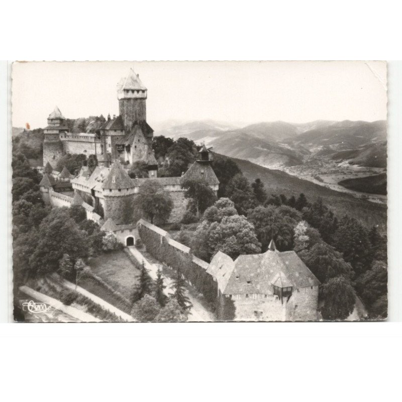 HAUT-KOERNIGSBOURG: vue générale du château vue aérienne 10X15 - très bon état