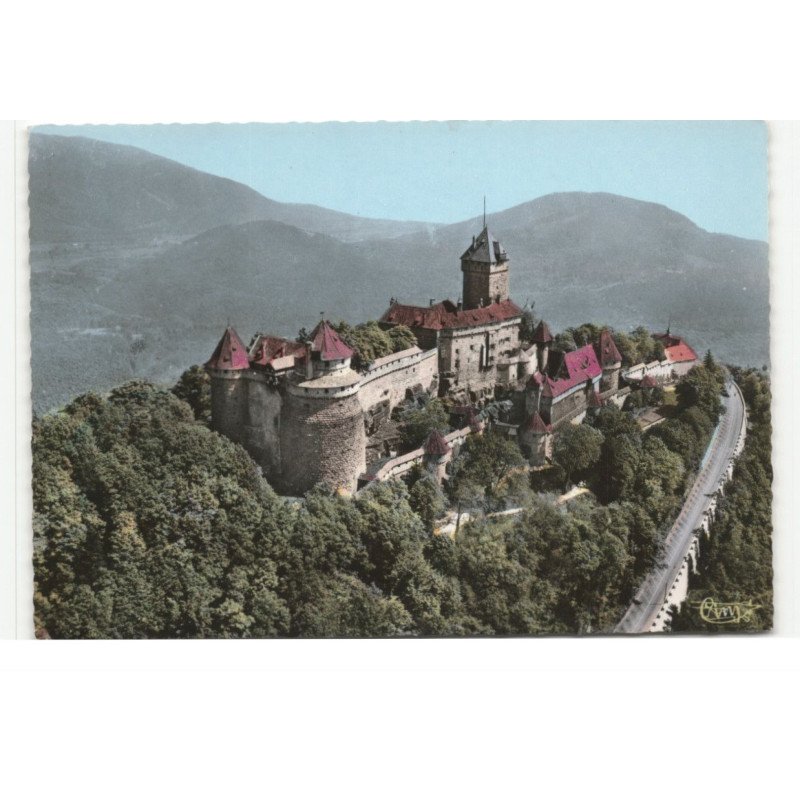 HAUT-KOERNIGSBOURG: le château vue aérienne 10X15 - très bon état
