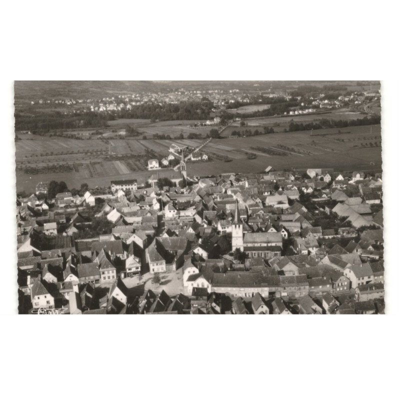DORLISHEIM: vue générale, en arrière plan, molsheim, vue aérienne 10X15 - très bon état