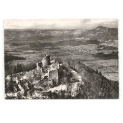FRANKENBOURG: vue panoramique des ruines du château vue aérienne 10X15 - très bon état