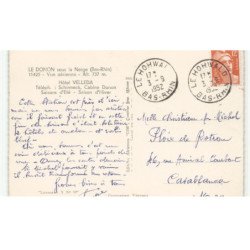 LE DONON: sous la neige, hôtel velleda vue aérienne 10X15 - très bon état
