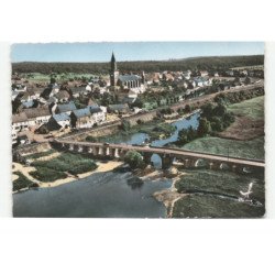 HERBITZHEIM: sur les bords de la sarre vue aérienne 10X15 - très bon état